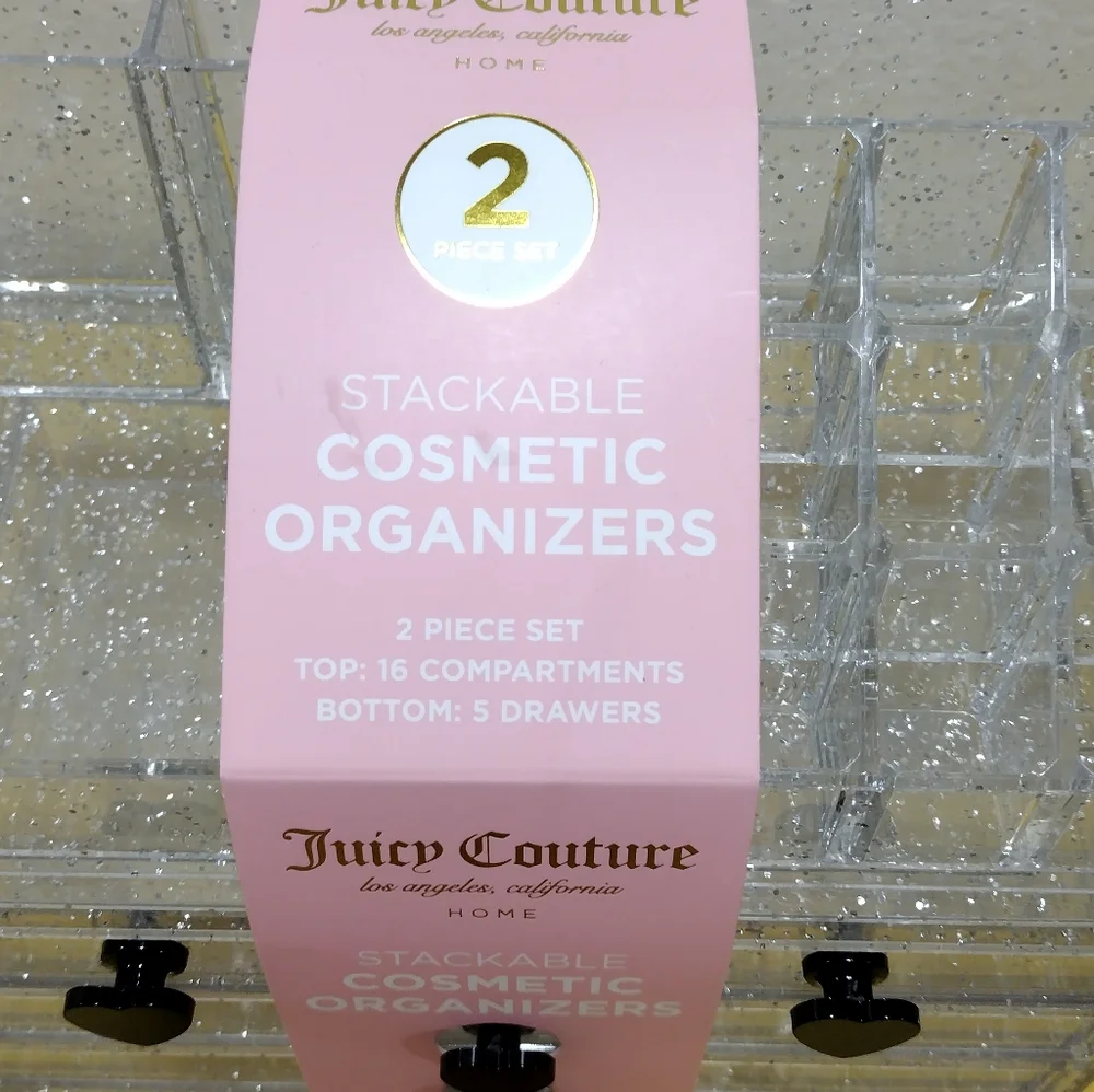 JUICY COUTURE STACKÀBLE COSMETIC ORGANIZER CLEAR JUICY COUTURE ORGANIZER